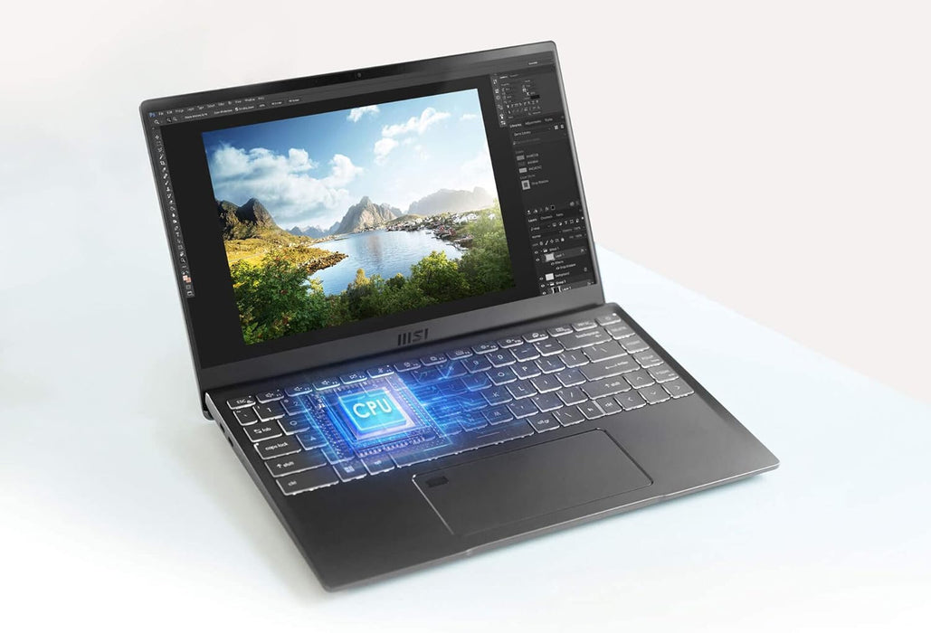 Open Box - MSI Prestige 14 Evo A12M Thin and Light Professional Laptop 14" FHD (Intel® i7-1260P, 16GB DDR4X RAM, 512GB SSD, Intel Iris® Xe, Windows 11 Pro) - Charcoal Grey