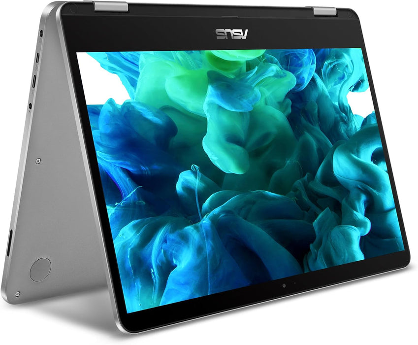 Refurbished Superior - Asus VivoBook Flip 14.0"  J401M 2-in-1 Touch Screen Laptop (Celeron N4000, 4GB DDR4 RAM, 64GB eMMC, Windows 10 ) - Light Grey